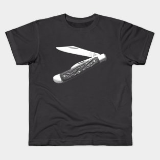 Hey Jack - What's Happening? Retro Jack Knife Ghost Image. Kids T-Shirt